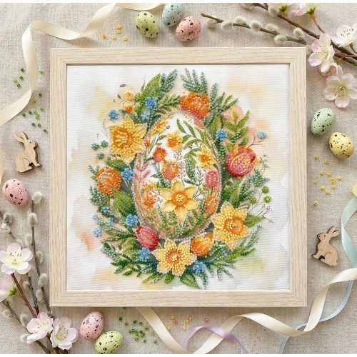 Mid-sized bead embroidery kit Easter Symbol (Easter Scenes), AMB-135  від Абрис Арт - купити з доставкою ✿ Найкраща ціна від виробника ✿ Оптом та в роздріб ✿ Придбати Sets MIDI for beadwork