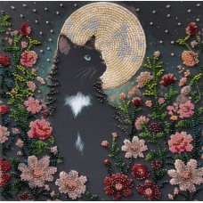 Mid-sized bead embroidery kit Can’t Sleep (Animals and birds)