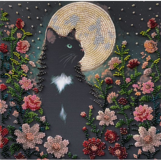 Mid-sized bead embroidery kit Can’t Sleep (Animals and birds), AMB-136  від Абрис Арт - купити з доставкою ✿ Найкраща ціна від виробника ✿ Оптом та в роздріб ✿ Придбати Sets MIDI for beadwork