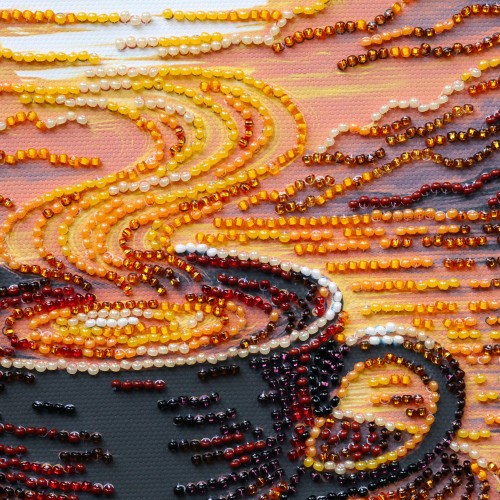 Набір-міді для вишивання бісером на натуральному художньому холсті "Ароматна кава", AMB-144  від Абрис Арт - купити з доставкою ✿ Найкраща ціна від виробника ✿ Оптом та в роздріб ✿ Придбати Набори-міді для вишивки бісером