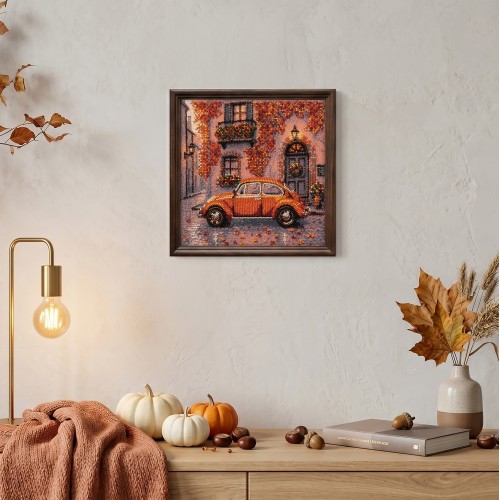 Mid-sized bead embroidery kit Autumn Neighborhood (Transport), AMB-147  від Абрис Арт - купити з доставкою ✿ Найкраща ціна від виробника ✿ Оптом та в роздріб ✿ Придбати Sets MIDI for beadwork