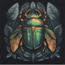 Paint by Numbers Emerald beetle (Animals and birds)