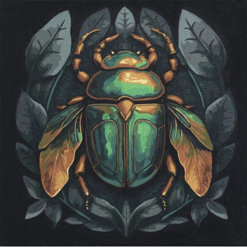 Paint by Numbers Emerald beetle (Animals and birds), APN-001  від Абрис Арт - купити з доставкою ✿ Найкраща ціна від виробника ✿ Оптом та в роздріб ✿ Придбати Картини по номерам