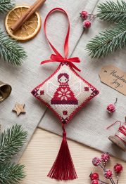 3D Cross Stitch Ornament Kit "Festive little angel"