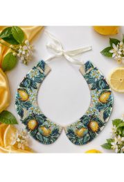 Bead Embroidery Kit on Art Canvas "Collar “Citrus Tenderness”"