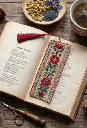 Cross Stitch Kit "Bookmark "Floral talisman""