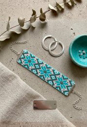 Bead Embroidery Kit on Art Canvas "Bracelet “Treasure of Traditions”"