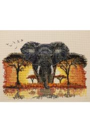 Cross Stitch Kit "Master of the Savannah"