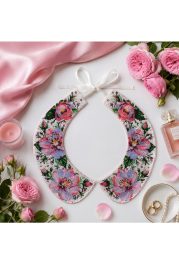Bead Embroidery Kit on Art Canvas "Collar "Rose Veil""