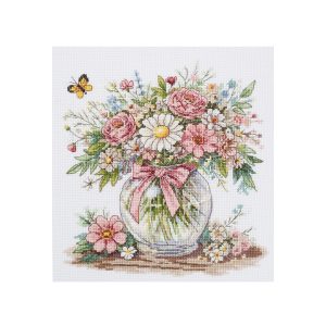 Kit de punto de cruz contado «Ambiente floral»