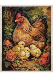 Cross Stitch Kit "Hen in the Yard"
