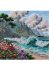Midi Bead Embroidery Kit on Art Canvas "Blue Lagoon"