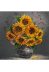 Mini Bead Embroidery Kit on Art Canvas "Homely sunflowers"