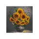 Mini Bead Embroidery Kit on Art Canvas "Homely sunflowers"