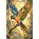 Bead Embroidery Kit on Art Canvas "Colorful Parrot"