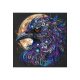Mini Bead Embroidery Kit on Art Canvas "Amber gaze"