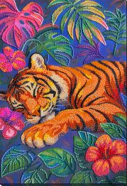 Bead Embroidery Kit on Art Canvas "Sweet dream"