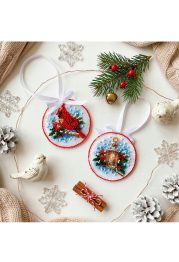 Christmas Ornament Bead Embroidery Kit "Christmas Singing"