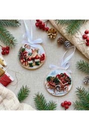 Christmas Ornament Bead Embroidery Kit "Sleigh of Santa"