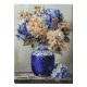 Bead Embroidery Kit on Art Canvas "Hydrangeas in Porcelain"