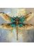 Mini Bead Embroidery Kit on Art Canvas "Emerald wings"