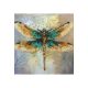 Mini Bead Embroidery Kit on Art Canvas "Emerald wings"