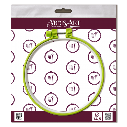 Embroidery hoop Plastic embroidery hoop, light green, d-145 mm (Plastic embroidery hoop), PLP-005  від Абрис Арт - купити з доставкою ✿ Найкраща ціна від виробника ✿ Оптом та в роздріб ✿ Придбати Пяльця