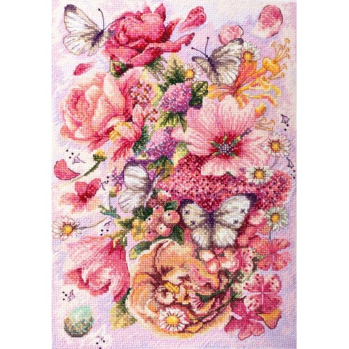 Cross-stitch kits Pink Aurora, AH-104 by Abris Art - buy online! ✿ Fast delivery ✿ Factory price ✿ Wholesale and retail ✿ Purchase Big kits for cross stitch embroidery