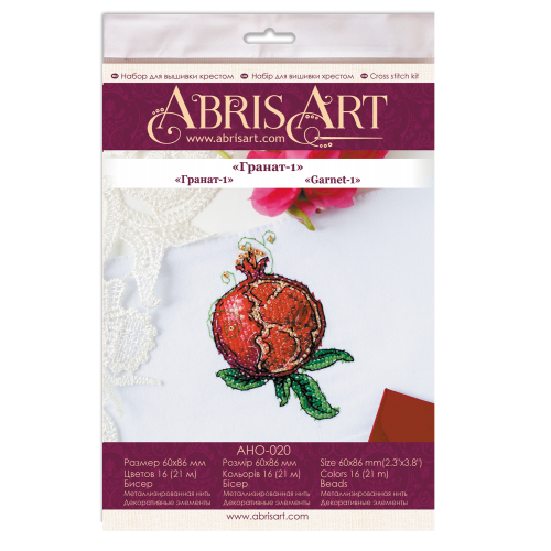 Cross-stitch kits Garnet-1 (Deco Scenes), AHO-020 by Abris Art - buy online! ✿ Fast delivery ✿ Factory price ✿ Wholesale and retail ✿ Purchase Cross stitch kits for embroidery on clothes