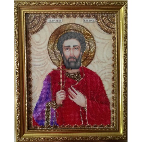Набір для вишивання бісером на натуральному художньому холсті Святий Віктор, AA-031 від Абрис Арт - купити з доставкою ✿ Найкраща ціна від виробника ✿ Оптом та в роздріб ✿ Придбати Набори для вишивки бісером великих іменних ікон