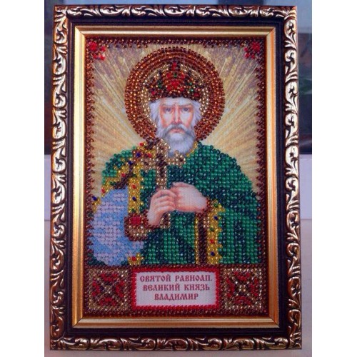 St.Icons Mini Bead embroidery kits St. Vladimir, AAM-016 by Abris Art - buy online! ✿ Fast delivery ✿ Factory price ✿ Wholesale and retail ✿ Purchase Kits for beadwork personal mini-icons