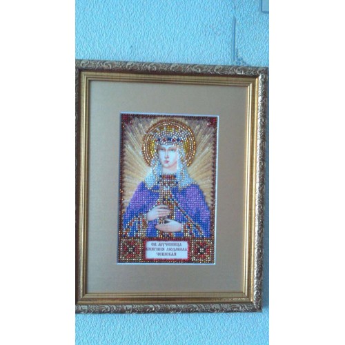 Набір для вишивання бісером на натуральному художньому холсті Свята Людмила, AAM-050 від Абрис Арт - купити з доставкою ✿ Найкраща ціна від виробника ✿ Оптом та в роздріб ✿ Придбати Набори для вишивки бісером іменних міні-ікон