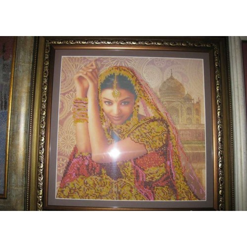 Charts on artistic canvas Flowers of India, AC-142 by Abris Art - buy online! ✿ Fast delivery ✿ Factory price ✿ Wholesale and retail ✿ Purchase Large schemes for embroidery with beads on canvas (300x300 mm)