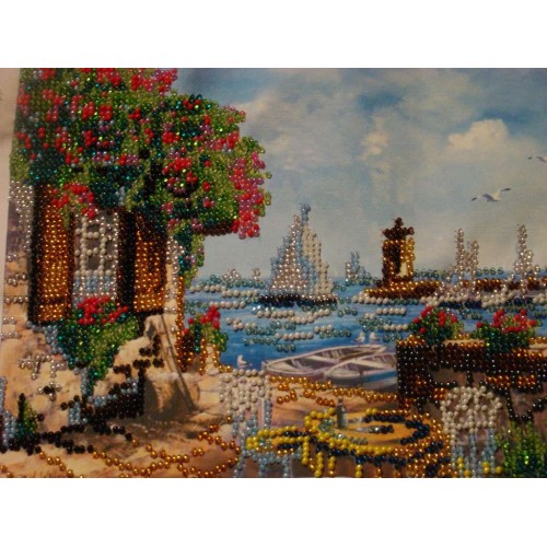 Charts on artistic canvas On Shore, AC-062 by Abris Art - buy online! ✿ Fast delivery ✿ Factory price ✿ Wholesale and retail ✿ Purchase Scheme for embroidery with beads on canvas (200x200 mm)