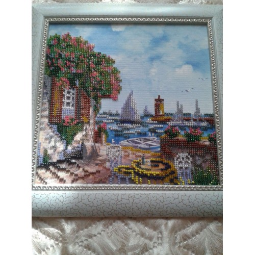 Charts on artistic canvas On Shore, AC-062 by Abris Art - buy online! ✿ Fast delivery ✿ Factory price ✿ Wholesale and retail ✿ Purchase Scheme for embroidery with beads on canvas (200x200 mm)