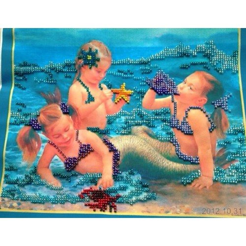 Mermaids, AB-032 by Abris Art - buy online! ✿ Fast delivery ✿ Factory price ✿ Wholesale and retail ✿ Purchase Great kits for embroidery with beads