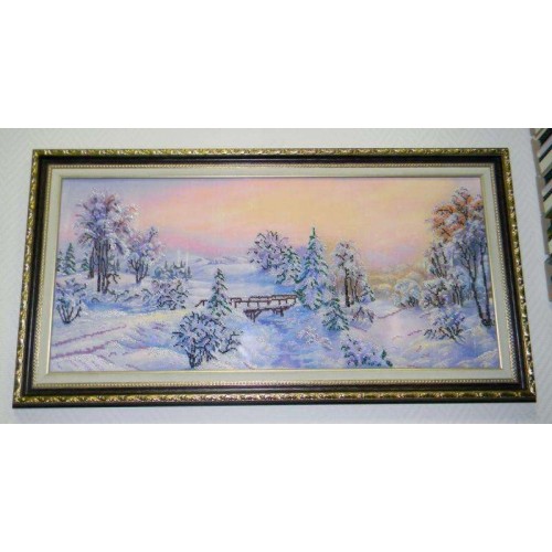 Main Bead Embroidery Kit Bewitched forest (Winter tale), AB-209 by Abris Art - buy online! ✿ Fast delivery ✿ Factory price ✿ Wholesale and retail ✿ Purchase Great kits for embroidery with beads
