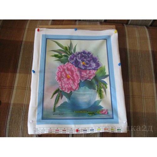 Main Bead Embroidery Kit Peonis (Flowers), AB-016 by Abris Art - buy online! ✿ Fast delivery ✿ Factory price ✿ Wholesale and retail ✿ Purchase Great kits for embroidery with beads