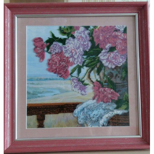 Charts on artistic canvas Favourite flowers, AC-211 by Abris Art - buy online! ✿ Fast delivery ✿ Factory price ✿ Wholesale and retail ✿ Purchase Large schemes for embroidery with beads on canvas (300x300 mm)