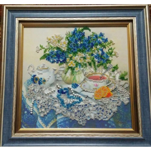 Main Bead Embroidery Kit Forget-me-nots (Still life), AB-040 by Abris Art - buy online! ✿ Fast delivery ✿ Factory price ✿ Wholesale and retail ✿ Purchase Great kits for embroidery with beads Main Bead Embroidery Kit Forget-me-nots (Still life), AB-040 by Abris Art - buy online! ✿ Fast delivery ✿ Factory price ✿ Wholesale and retail ✿ Purchase Great kits for embroidery with beads