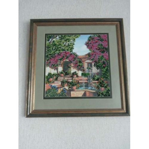 Patio Garden, AC-125 by Abris Art - buy online! ✿ Fast delivery ✿ Factory price ✿ Wholesale and retail ✿ Purchase Large schemes for embroidery with beads on canvas (300x300 mm)