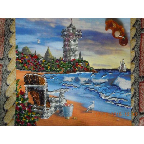 Charts on artistic canvas Lighthouse, AC-049 by Abris Art - buy online! ✿ Fast delivery ✿ Factory price ✿ Wholesale and retail ✿ Purchase Scheme for embroidery with beads on canvas (200x200 mm)