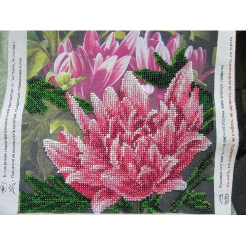 Charts on artistic canvas Pink lotus, AC-448 by Abris Art - buy online! ✿ Fast delivery ✿ Factory price ✿ Wholesale and retail ✿ Purchase Scheme for embroidery with beads on canvas (200x200 mm)