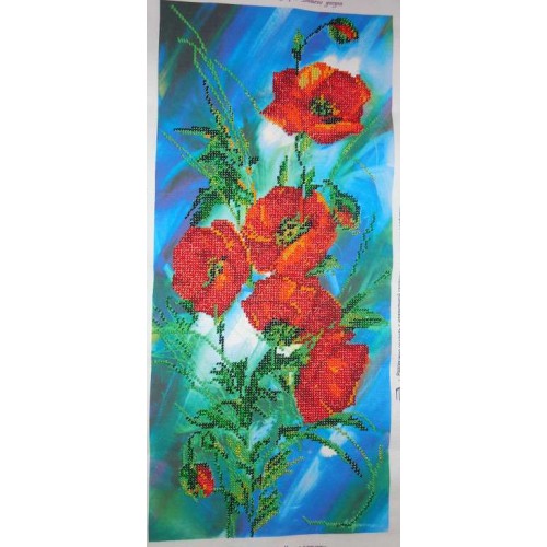 Main Bead Embroidery Kit Poppy dawn (Flowers), AB-161 by Abris Art - buy online! ✿ Fast delivery ✿ Factory price ✿ Wholesale and retail ✿ Purchase Great kits for embroidery with beads