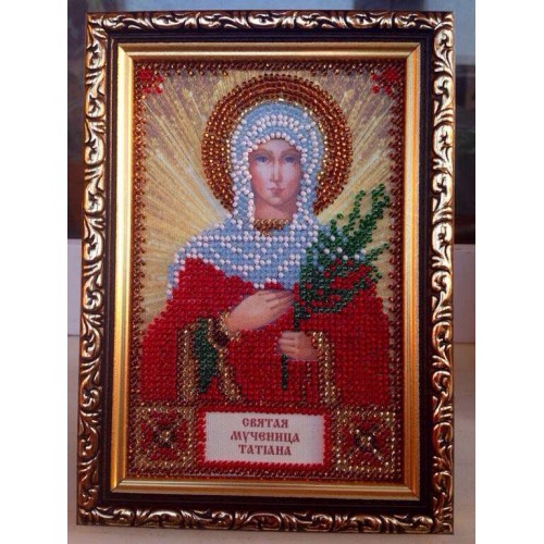 Набір для вишивання бісером на натуральному художньому холсті Свята Тетяна, AAM-004 від Абрис Арт - купити з доставкою ✿ Найкраща ціна від виробника ✿ Оптом та в роздріб ✿ Придбати Набори для вишивки бісером іменних міні-ікон