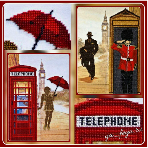 Main Bead Embroidery Kit The London lifestyle – 2 (Retro), AB-168 by Abris Art - buy online! ✿ Fast delivery ✿ Factory price ✿ Wholesale and retail ✿ Purchase Great kits for embroidery with beads