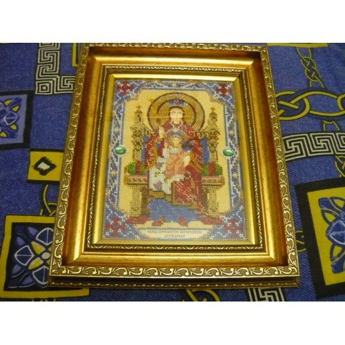 Icons charts on artistic canvas Our Lady Derzhavnaya Icon, ACK-167 by Abris Art - buy online! ✿ Fast delivery ✿ Factory price ✿ Wholesale and retail ✿ Purchase The scheme for embroidery with beads icons on canvas