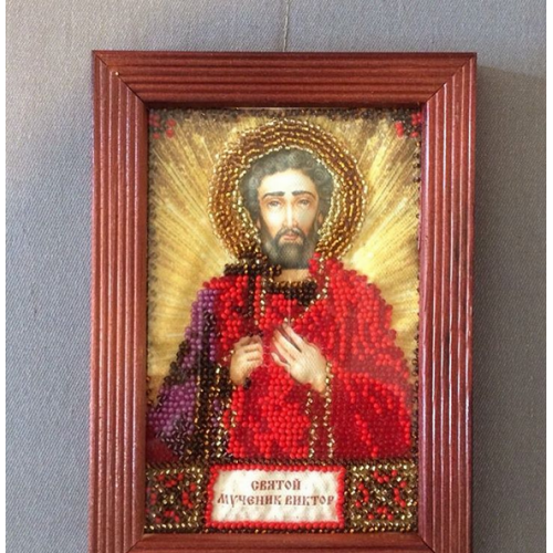 Набір для вишивання бісером на натуральному художньому холсті Святий Віктор, AAM-031 від Абрис Арт - купити з доставкою ✿ Найкраща ціна від виробника ✿ Оптом та в роздріб ✿ Придбати Набори для вишивки бісером іменних міні-ікон