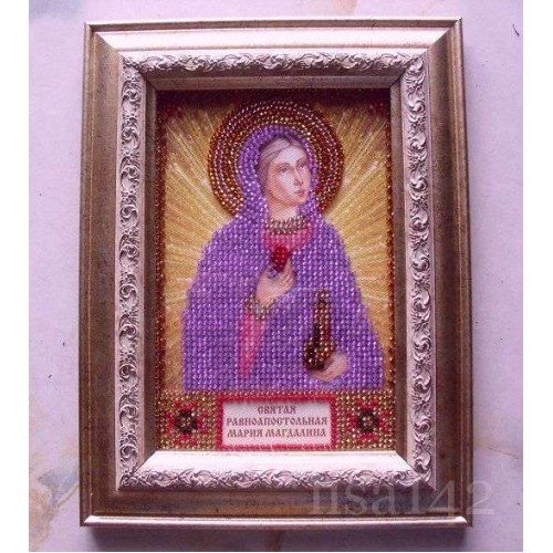 Набір для вишивання бісером на натуральному художньому холсті Свята Марія, AAM-014 від Абрис Арт - купити з доставкою ✿ Найкраща ціна від виробника ✿ Оптом та в роздріб ✿ Придбати Набори для вишивки бісером іменних міні-ікон