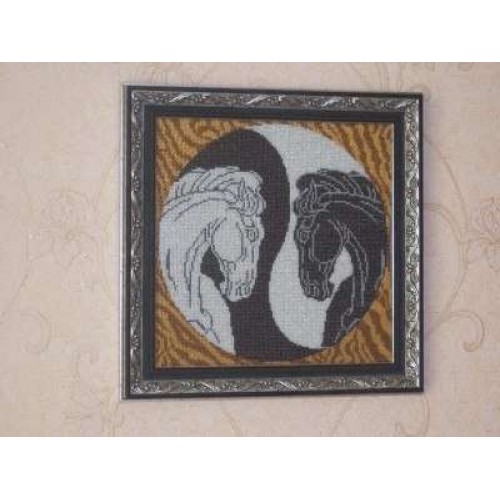 Main Bead Embroidery Kit Yin and Yang (Animals), AB-124 by Abris Art - buy online! ✿ Fast delivery ✿ Factory price ✿ Wholesale and retail ✿ Purchase Great kits for embroidery with beads